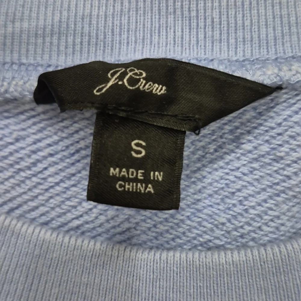 J.CREW Maine Event Sweatshirt S Periwinkle Blue + Red Lobster Pullover